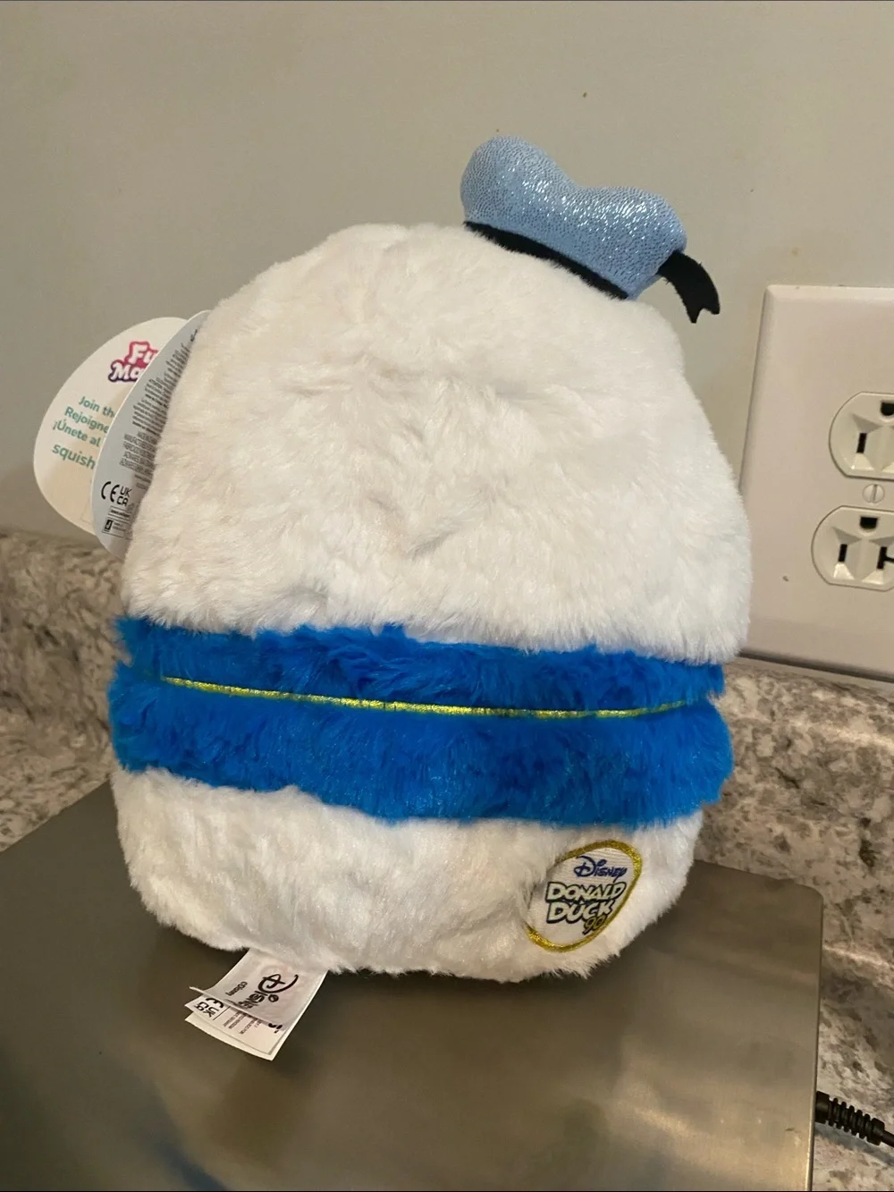 Disney Donald Duck Plush Fuzz A Mallows - White, Blue & Yellow
